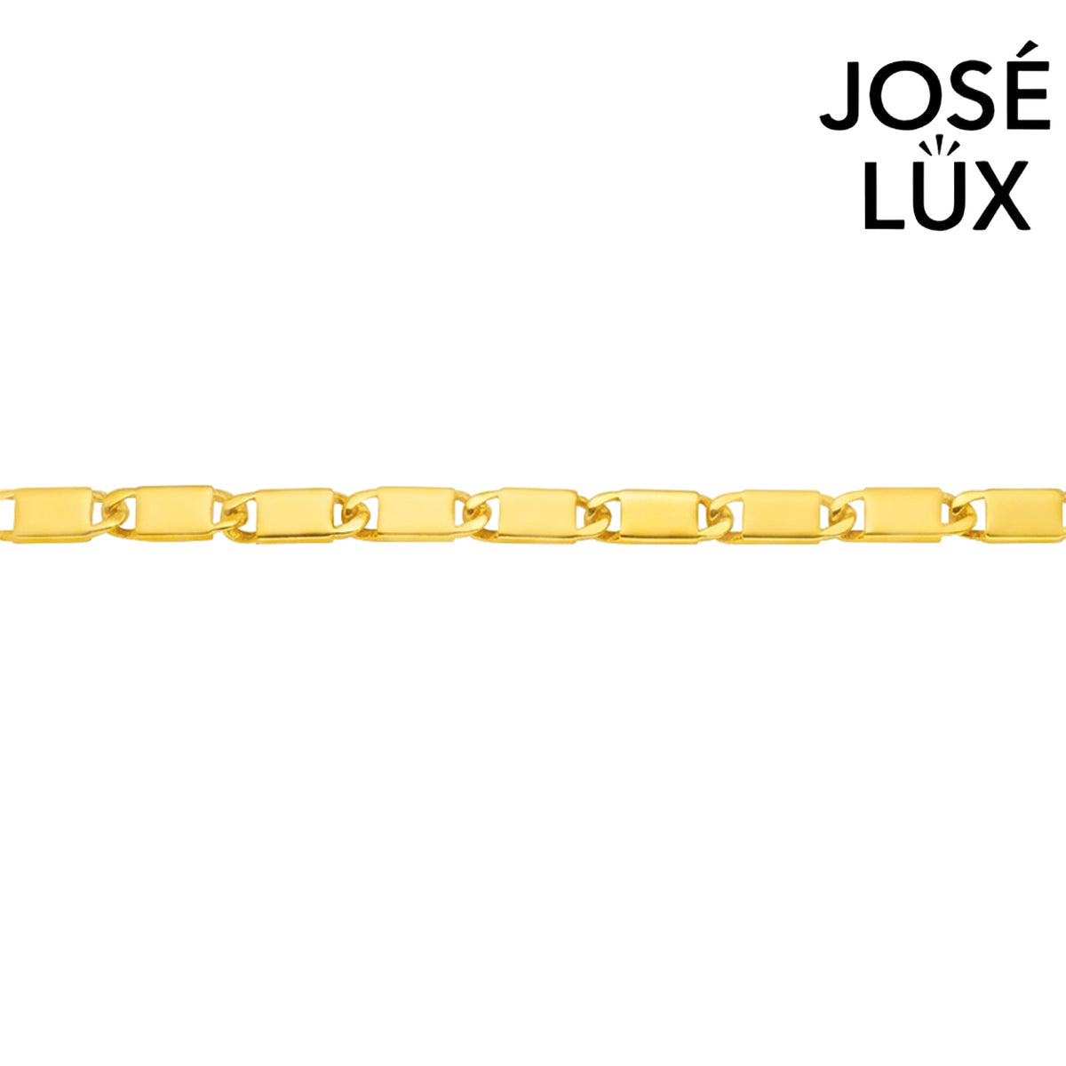 Handmade 14K Gold Flat Link Bracelet for Women — Yellow Gold