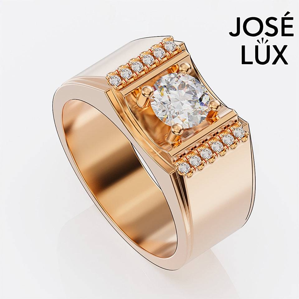 Handmade Moissanite Side Stone Ring — 10K & 14K Gold, GRA Certified Moissanite