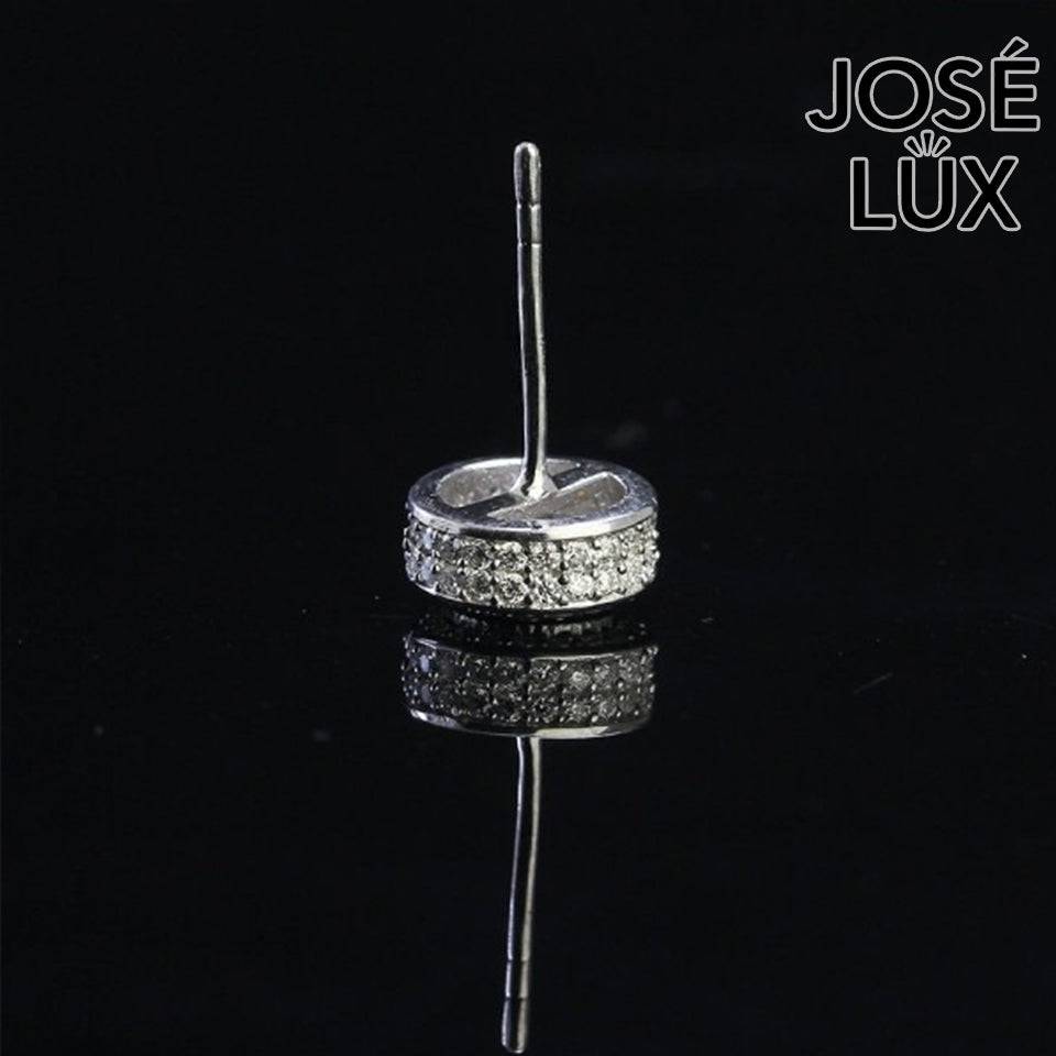 Handmade Men’s Halo Moissanite Stud Earring — 925 Sterling Silver, Rhodium Plated White Gold Finish, Full Moissanite Halo