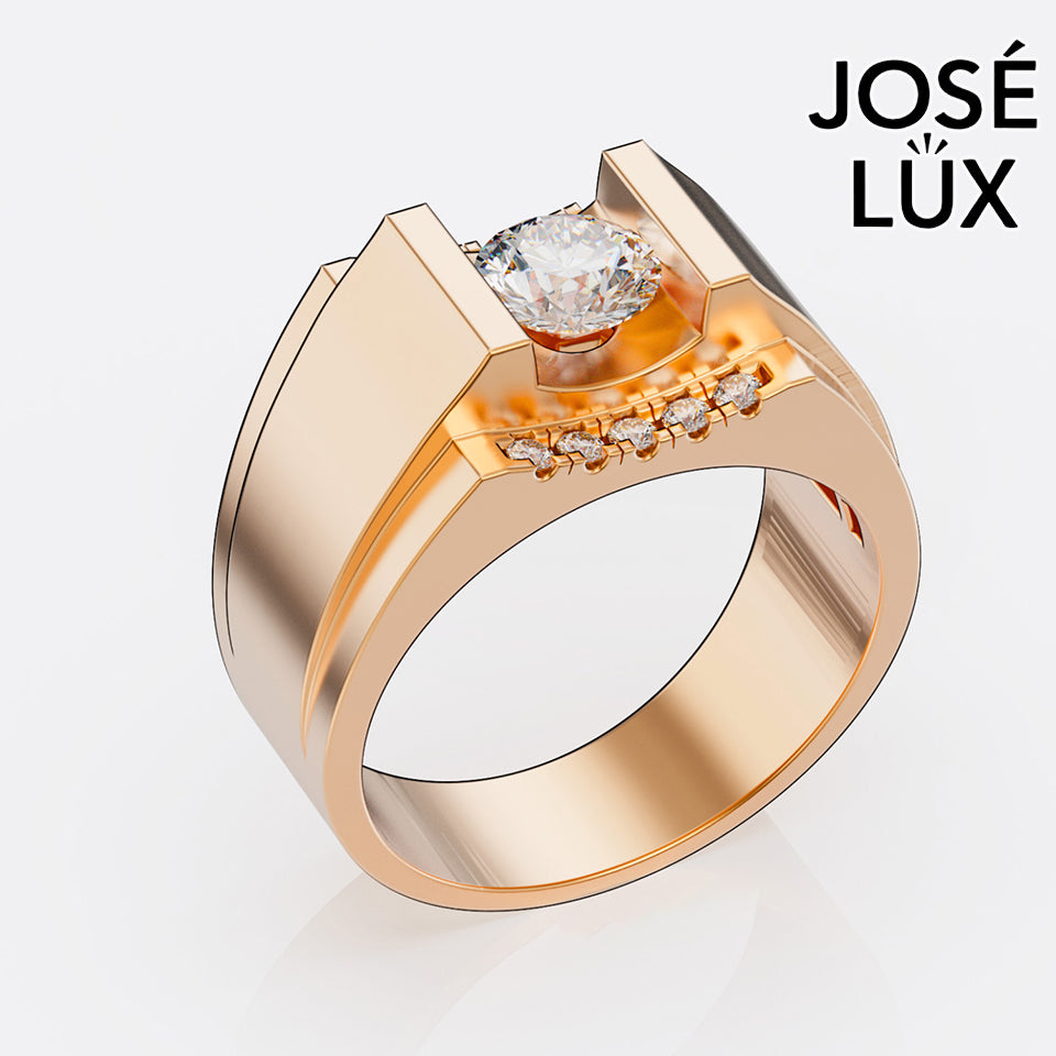 Handmade Moissanite Split Shank Ring — 10K & 14K Gold, GRA Certified Moissanite