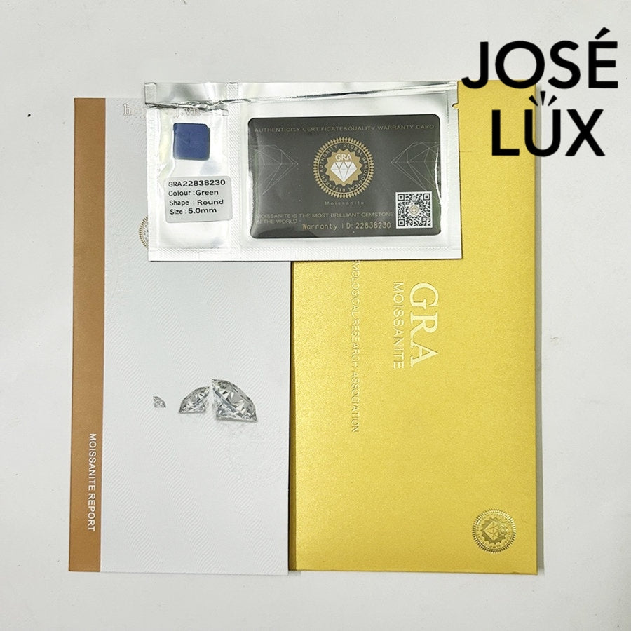 Green Moissanite Stud Earrings for Men - Sterling Silver 0.5ct