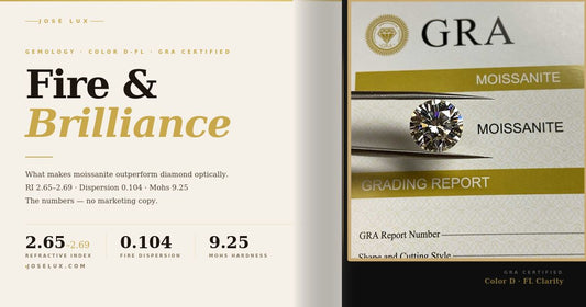 Moissanite Fire and Brilliance in 2026: What the Numbers Actually Mean