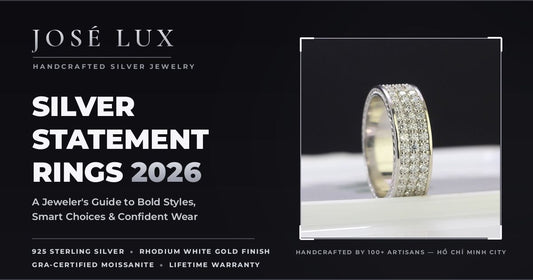 Silver
Statement Rings in 2026: A Jeweler's Guide to Bold Styles, Smart Choices &
Confident Wear