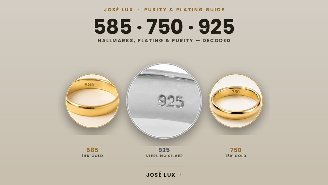 925 Plating, Hallmarks & Purity Stamps Explained (2026 Guide): 585, 750, 925 & Rhodium