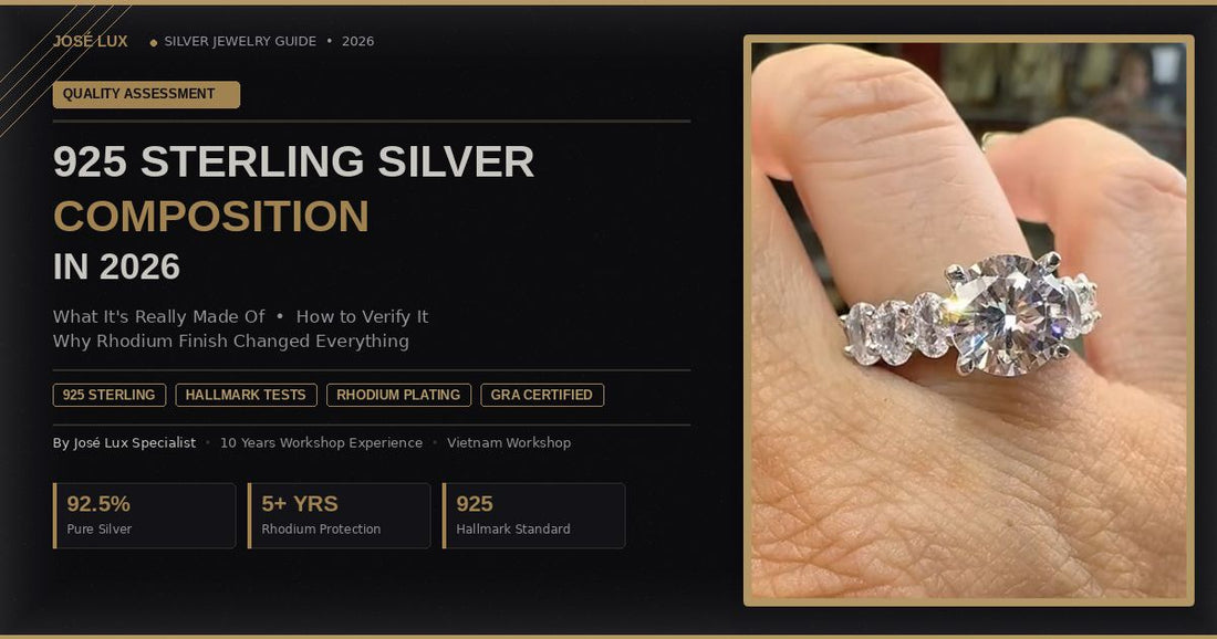Silver Jewelry Quality Assessment: 925 Sterling Silver Composition, Verification Tests, and Why Rhodium Finish Changed Everything in 2026
