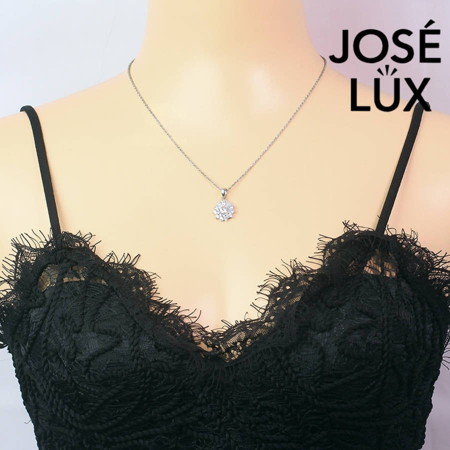 Spectacular 0.8ct round moissanite multi-halo cluster pendant delivers extraordinary brilliance with layered stone arrangement, magnificently handcrafted in polished sterling silver jewelry.