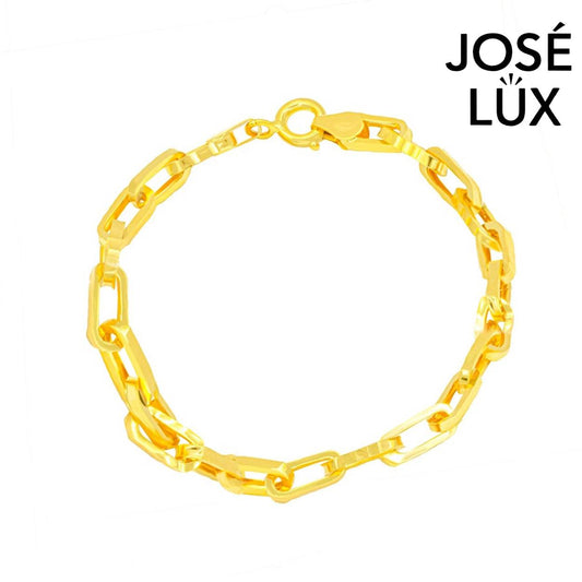Handmade Men's 14K Gold Paperclip Bracelet