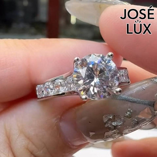 Handmade Bypass Moissanite Ring — 925 Sterling Silver, Rhodium Plated White Gold Finish, GRA Moissanite