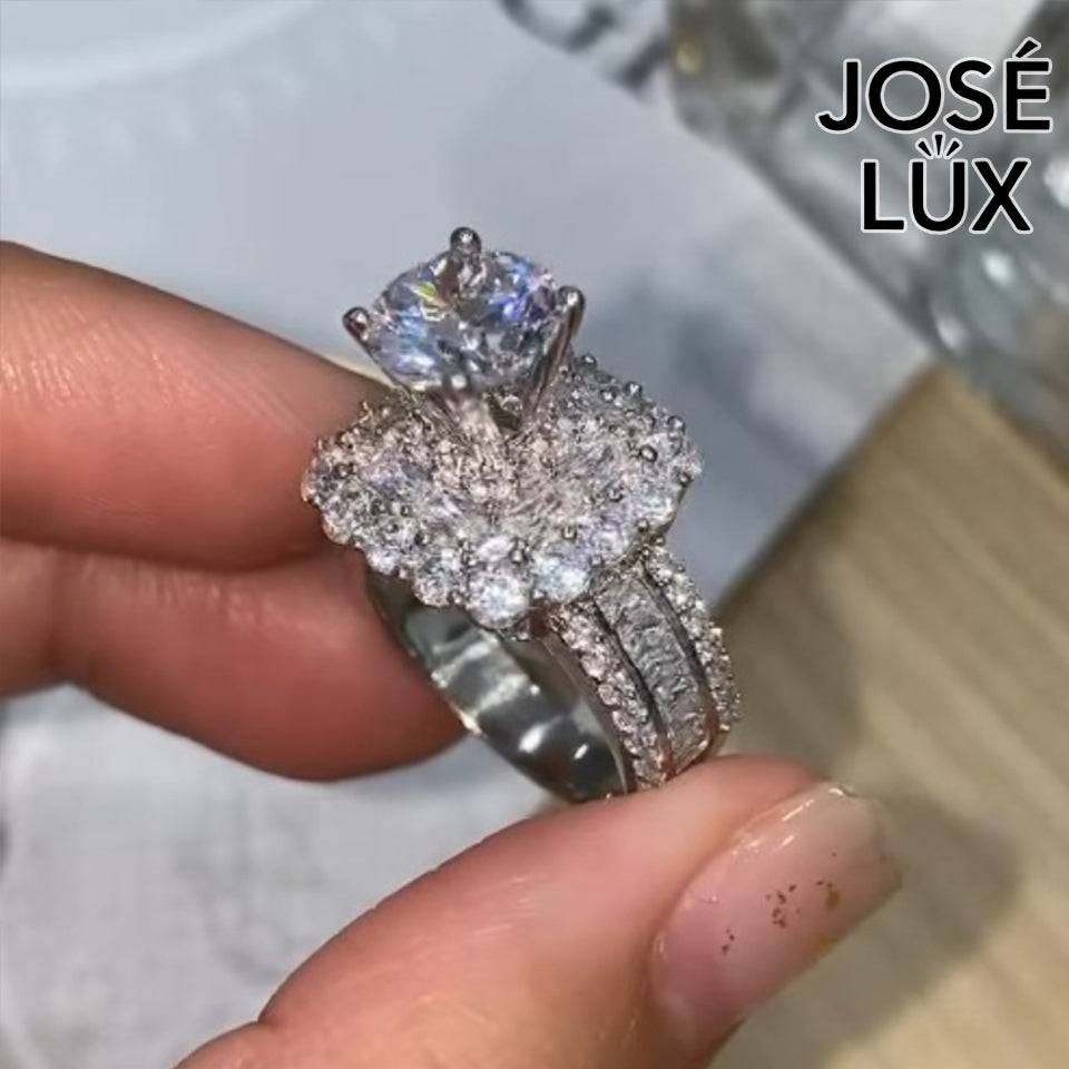 Handmade Cushion Halo Moissanite Ring — 925 Sterling Silver, Rhodium Plated White Gold Finish, GRA Moissanite