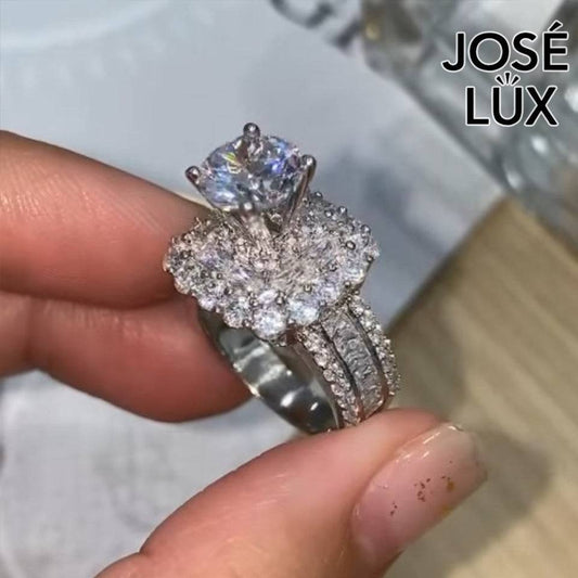 Handmade Cushion Halo Moissanite Ring — 925 Sterling Silver, Rhodium Plated White Gold Finish, GRA Moissanite
