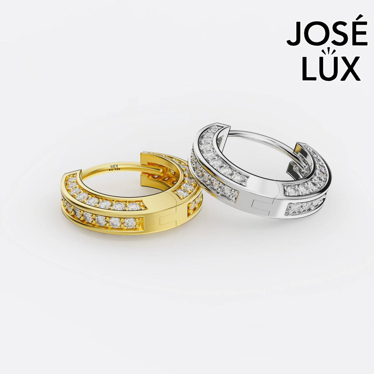 Handmade Men’s Moissanite Huggie Earrings – 10K & 14K Gold (Single or Pair)