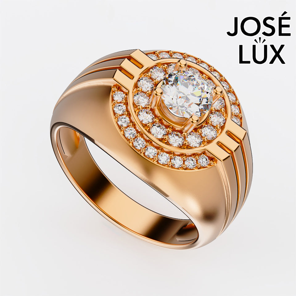 Handmade Moissanite Round Halo Ring — 10K & 14K Gold, GRA Certified Moissanite Center