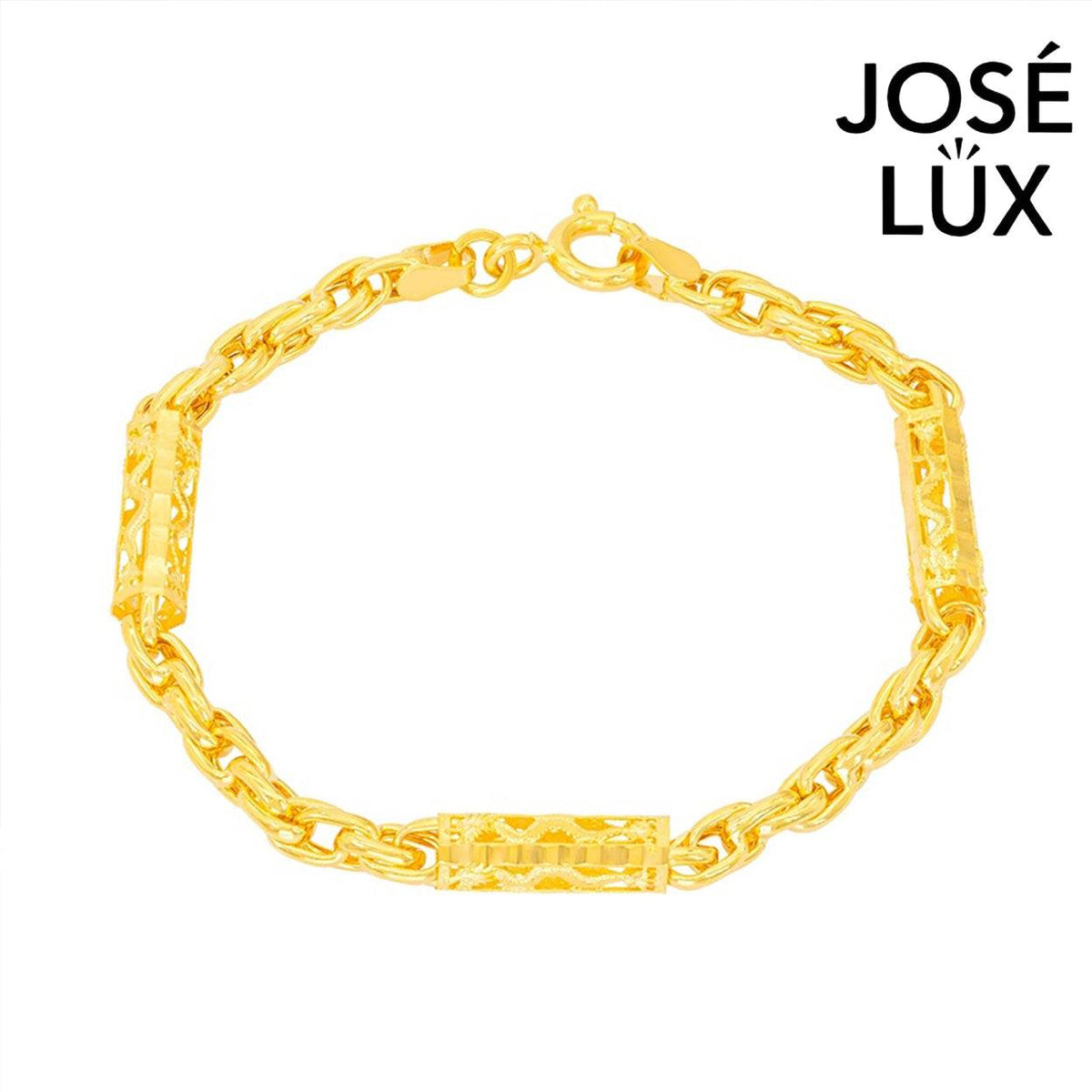 Handmade Men's 14K Gold Dragon Bracelet