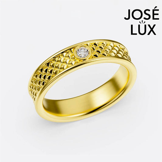 Handmade Moissanite Side Stone Ring — 10K & 14K Gold, GRA Certified Moissanite