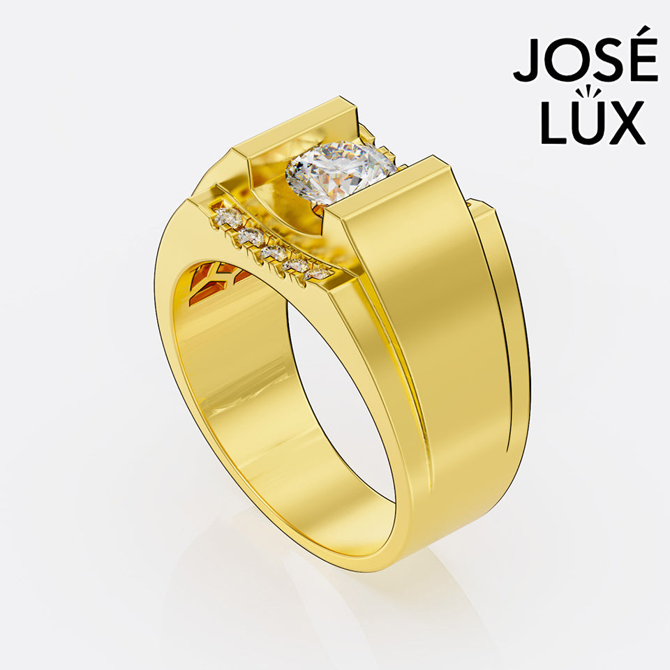 Handmade Moissanite Split Shank Ring — 10K & 14K Gold, GRA Certified Moissanite