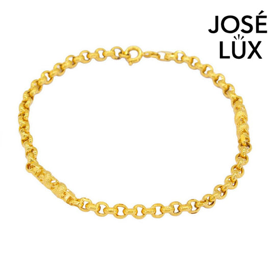 Handmade Men's 14K Gold Rolo Dragon Bracelet