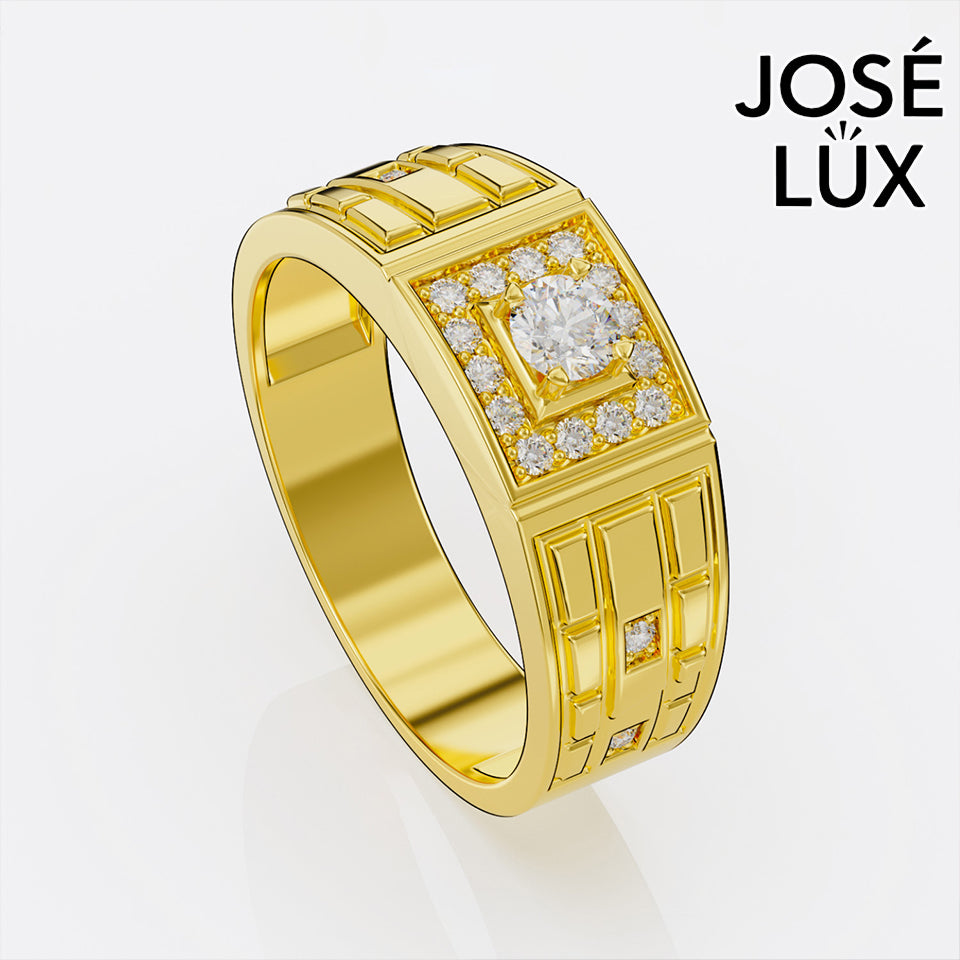 Handmade Moissanite Square Halo Ring — 10K & 14K Gold, GRA Certified Moissanite