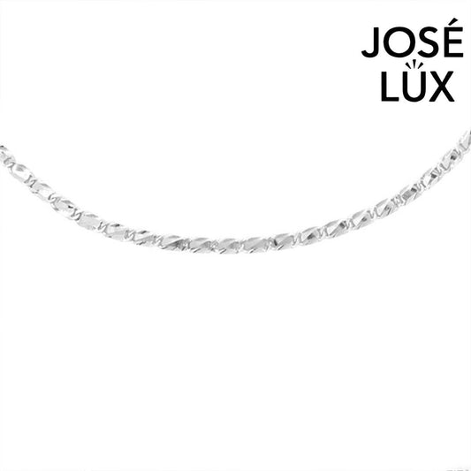 Handmade Men's 10K White Gold Bar Link Chain
