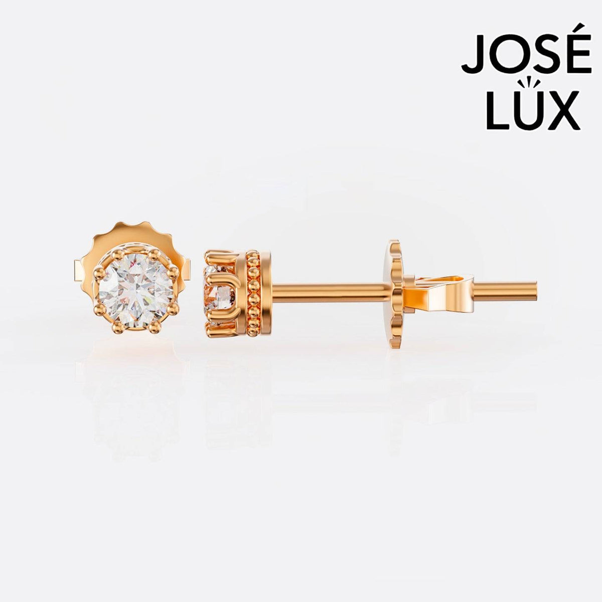 Handmade Men’s Moissanite Stud Earrings – 10K & 14K Gold (Single or Pair)