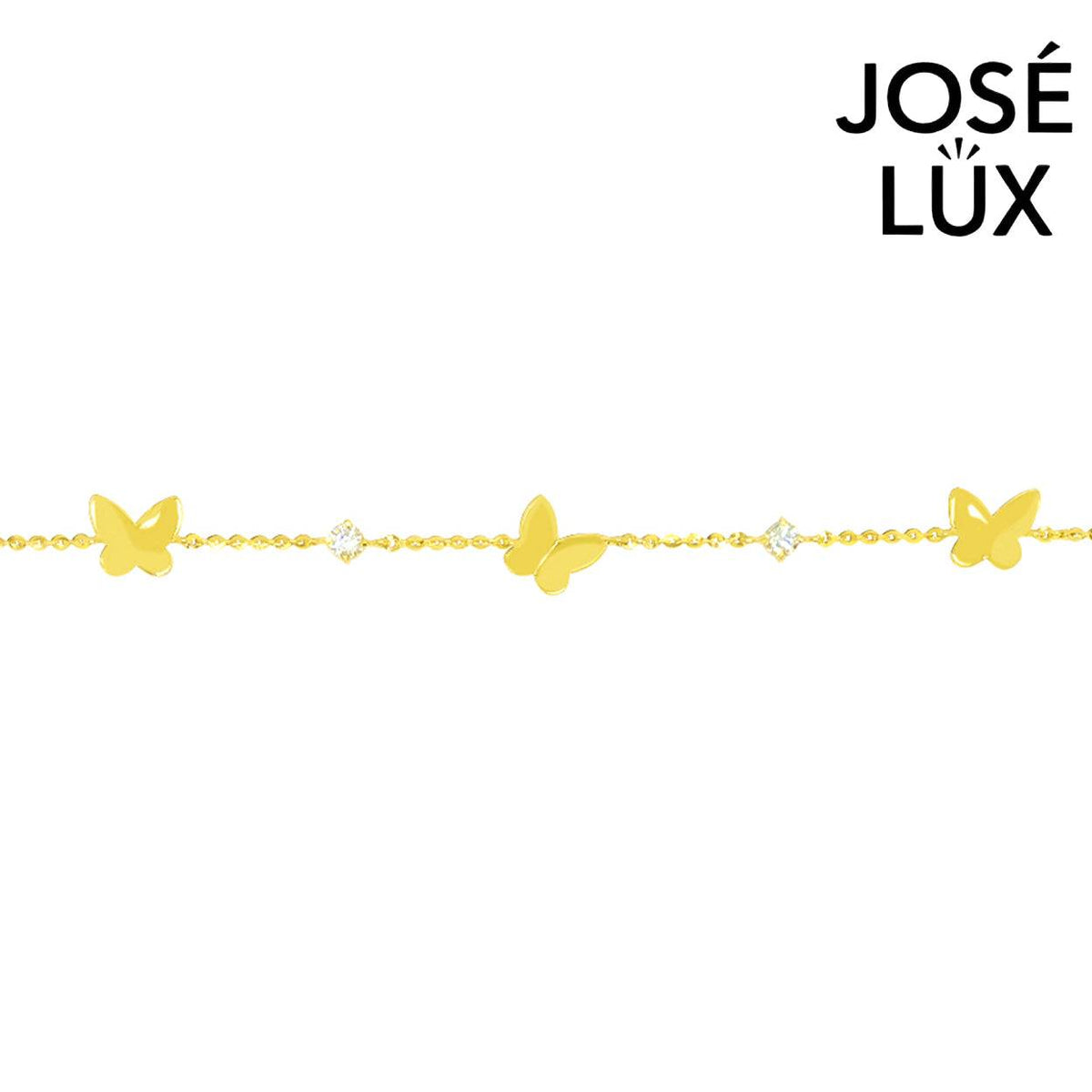 Handmade 14K Gold Butterfly Bracelet for Women with Swiss CZ