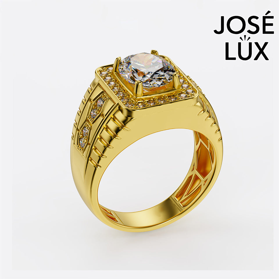 Handmade Moissanite Square Halo Ring — 10K & 14K Gold, GRA Certified Moissanite Center