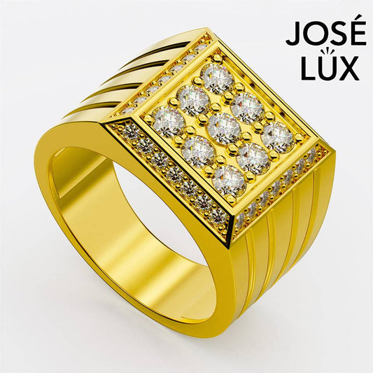 Handmade Moissanite Cluster Ring — 10K & 14K Gold, GRA Certified Moissanite