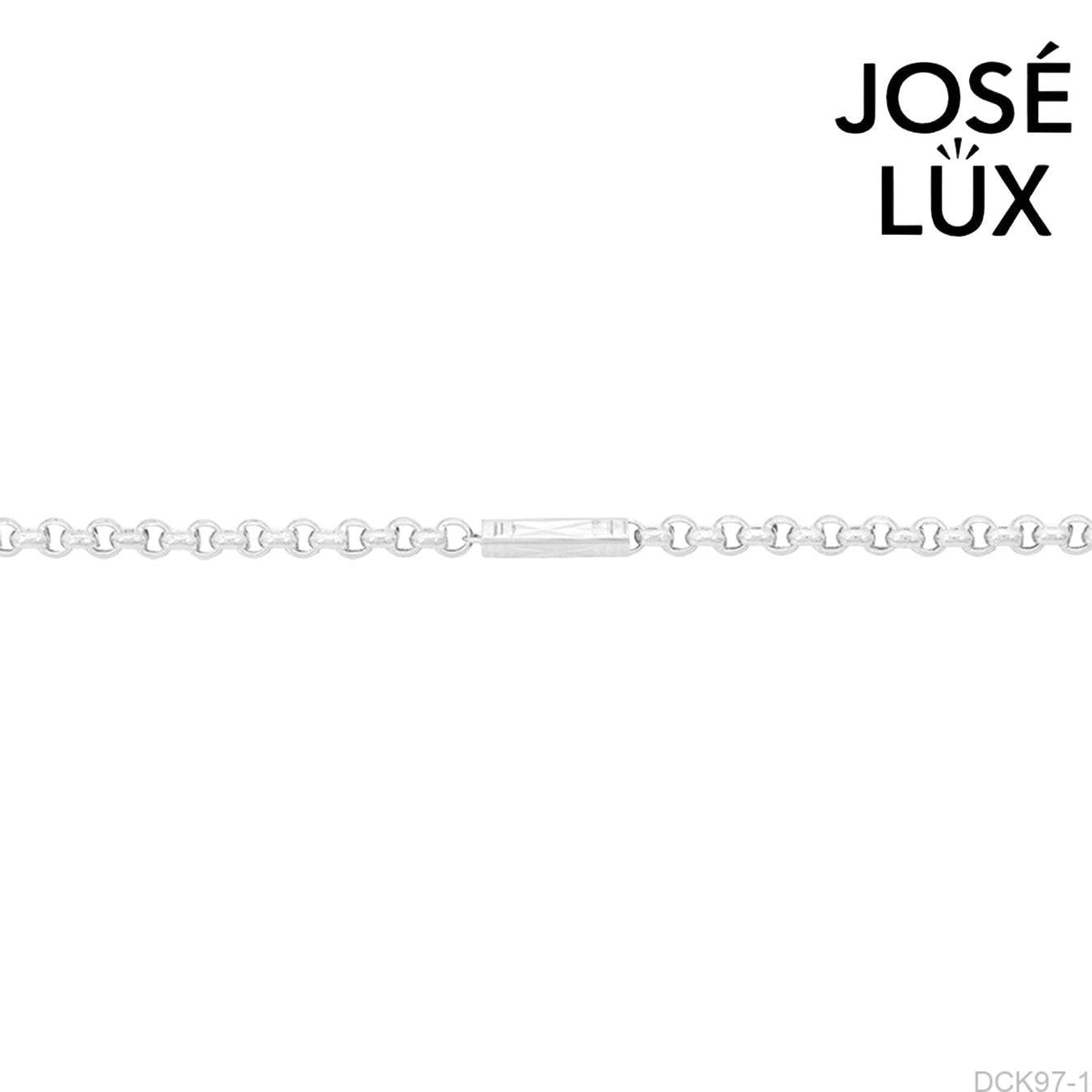 Handmade Men's 14K White Gold Rolo Chain
