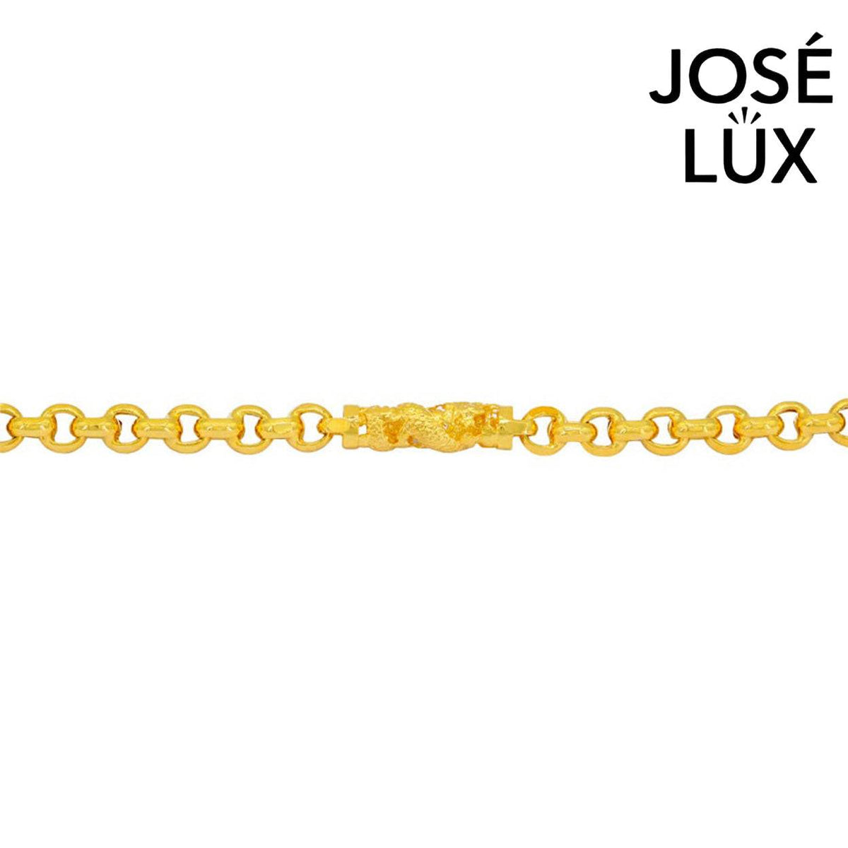Handmade Men's 14K Gold Rolo Dragon Bracelet