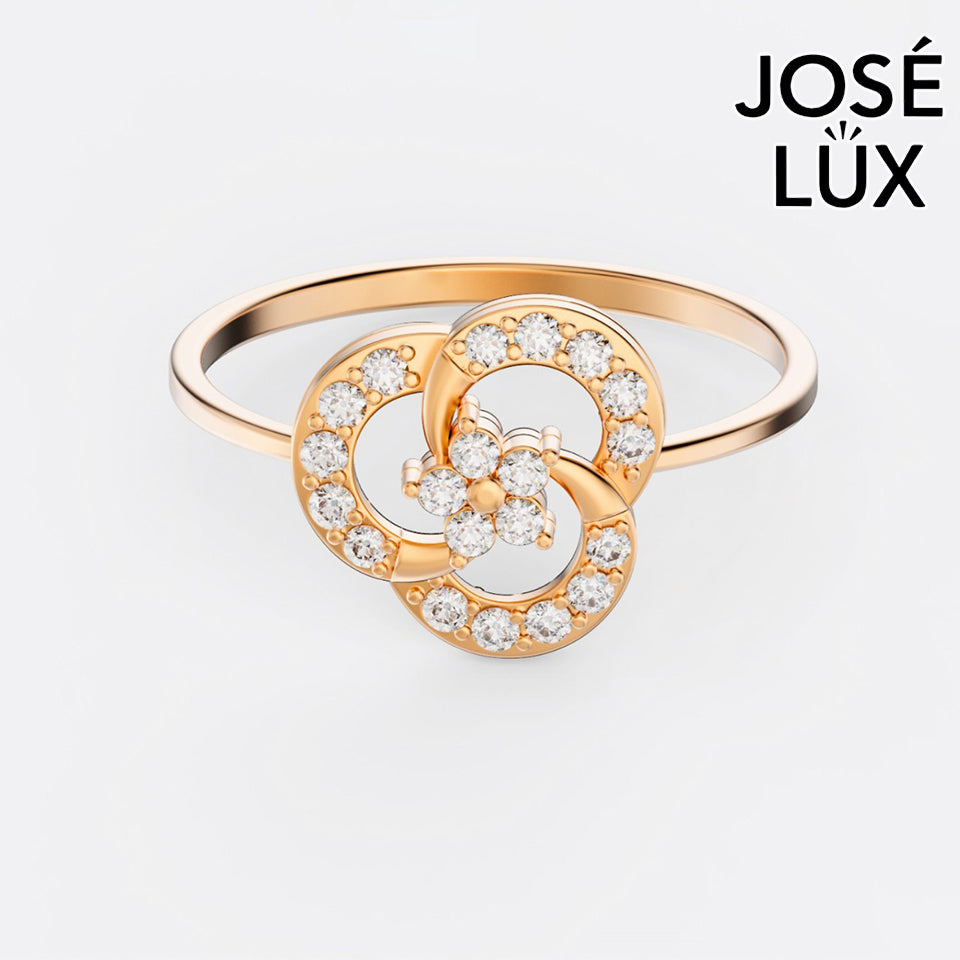 Handmade Vintage Moissanite Flower Cluster Ring — 10K & 14K Gold, GRA Certified Moissanite