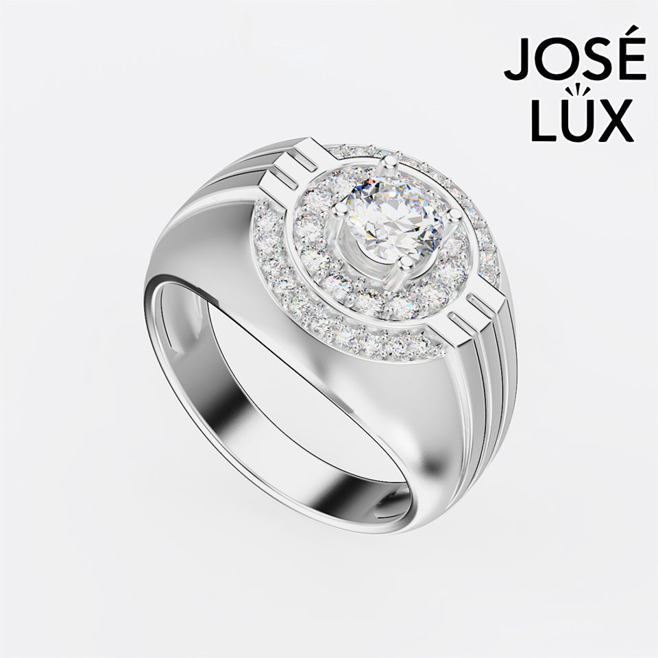 Handmade Moissanite Round Halo Ring — 10K & 14K Gold, GRA Certified Moissanite Center