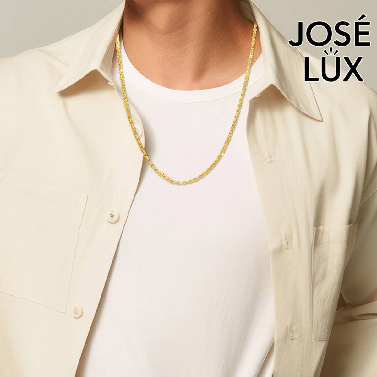 Handmade Men's 10K Yellow Gold Cable Chain