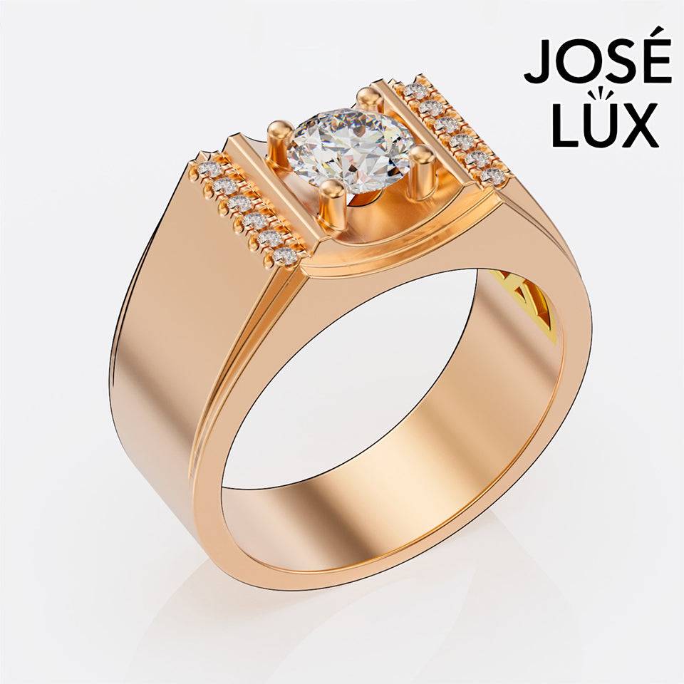 Handmade Moissanite Side Stone Ring — 10K & 14K Gold, GRA Certified Moissanite