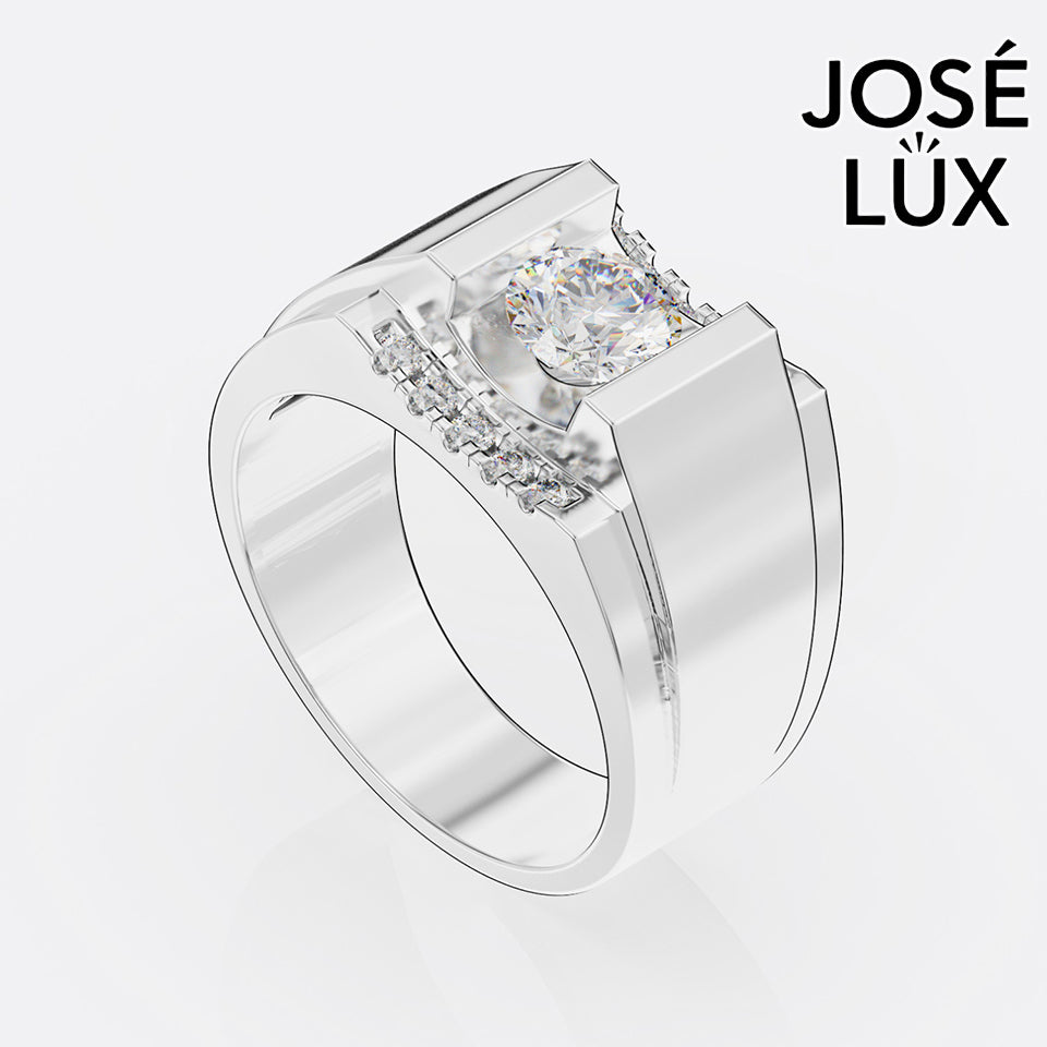Handmade Moissanite Split Shank Ring — 10K & 14K Gold, GRA Certified Moissanite