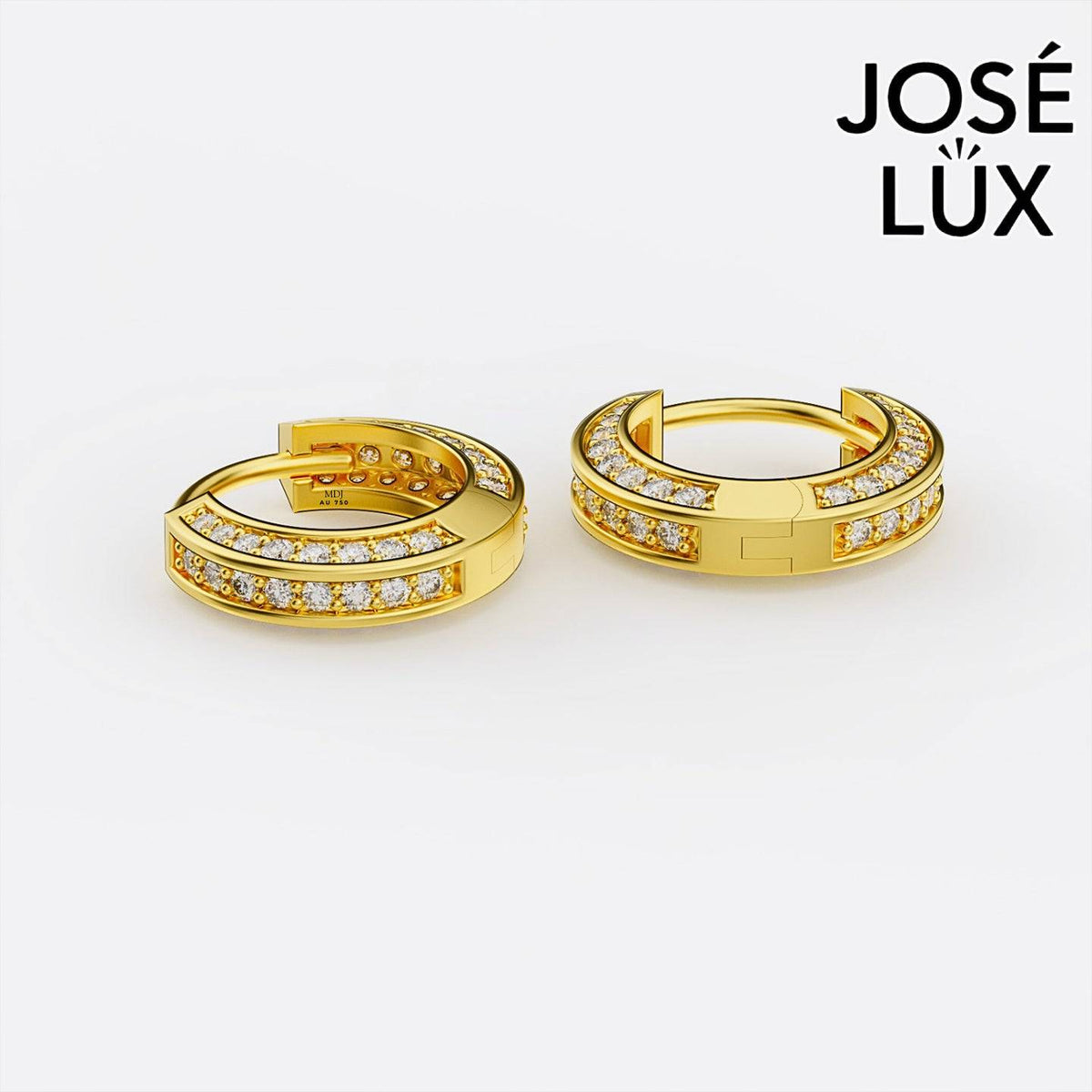 Handmade Men’s Moissanite Huggie Earrings – 10K & 14K Gold (Single or Pair)