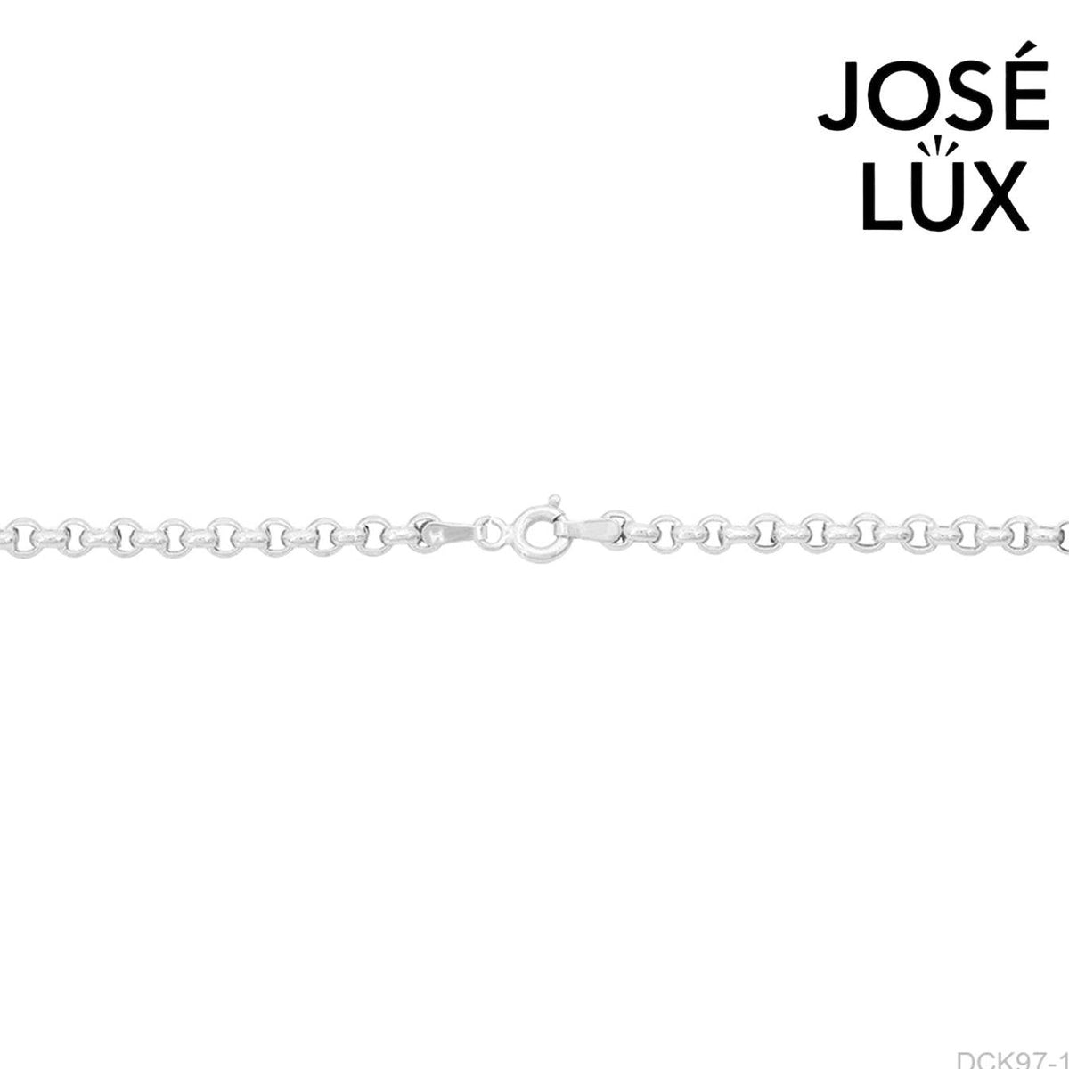 Handmade Men's 14K White Gold Rolo Chain