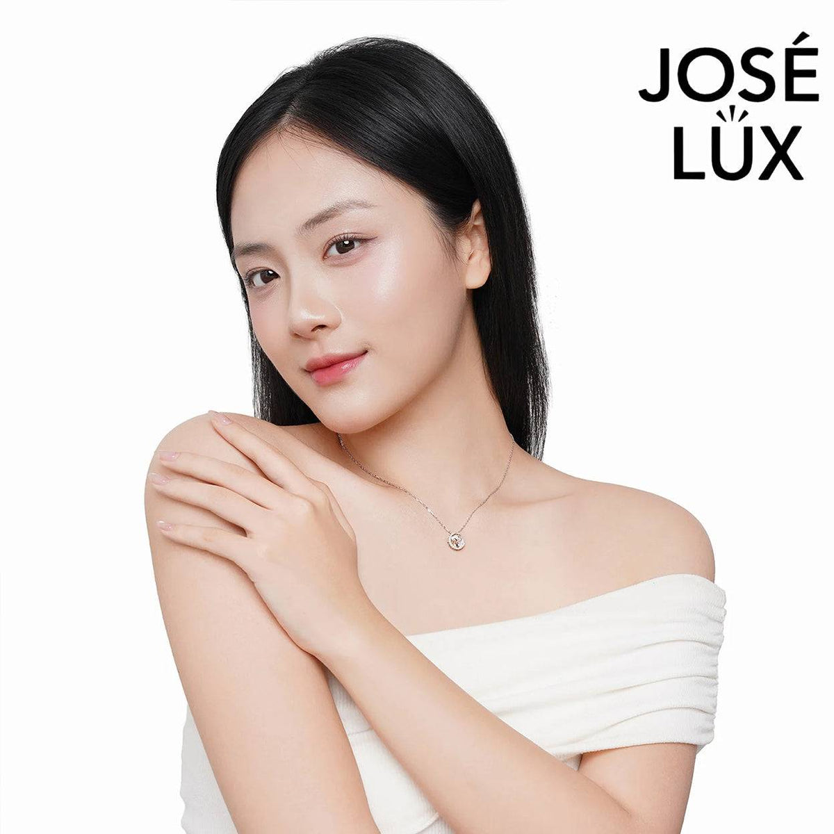 Handmade Women’s 10K Gold Rabbit Necklace — Rose Gold and White Gold, CZ Accent, 18 Inches