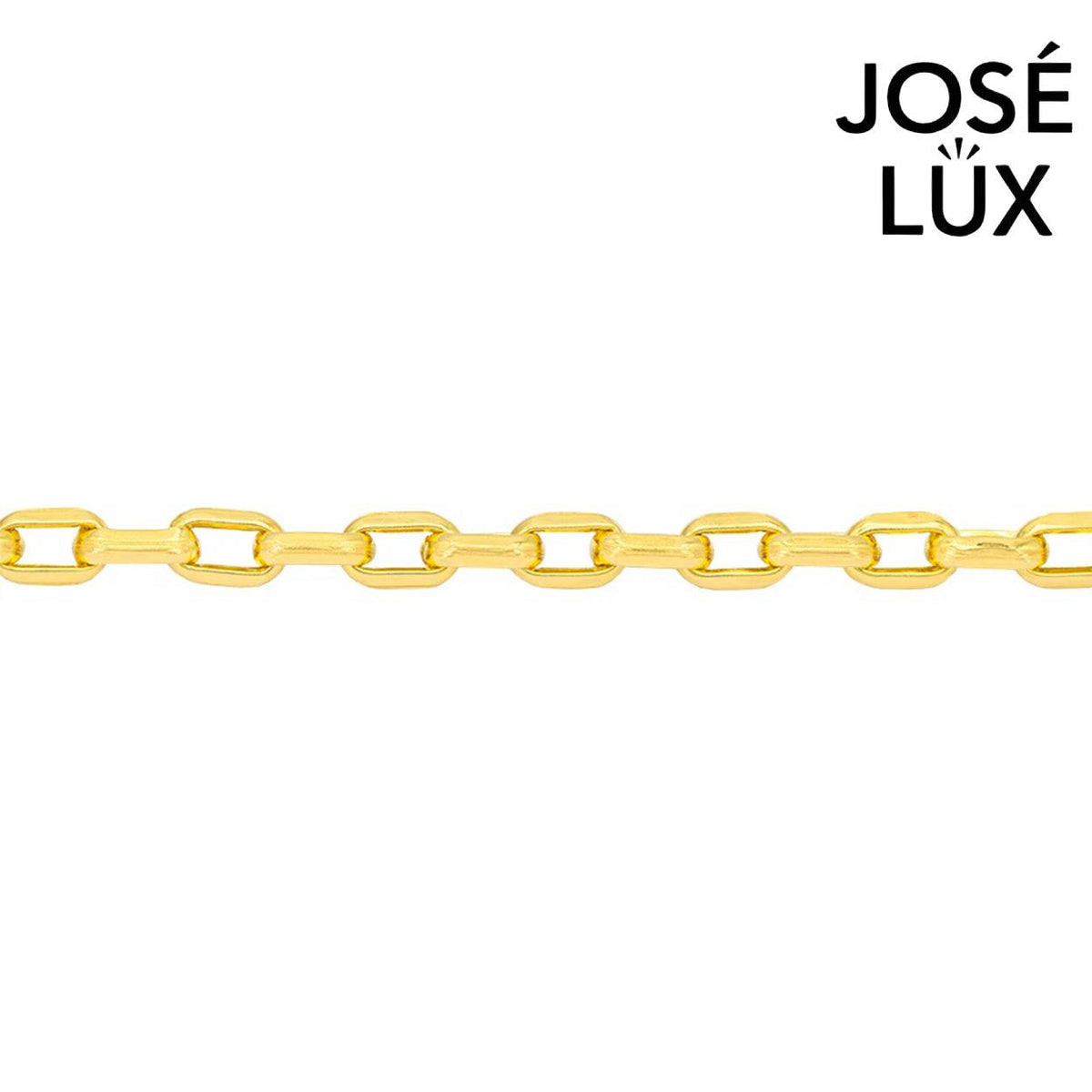 Handmade Men's 14K Yellow Gold Elongated Cable Chain