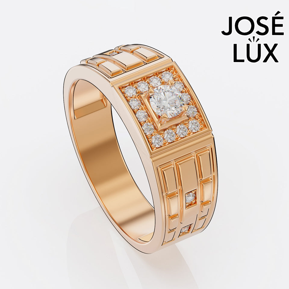 Handmade Moissanite Square Halo Ring — 10K & 14K Gold, GRA Certified Moissanite