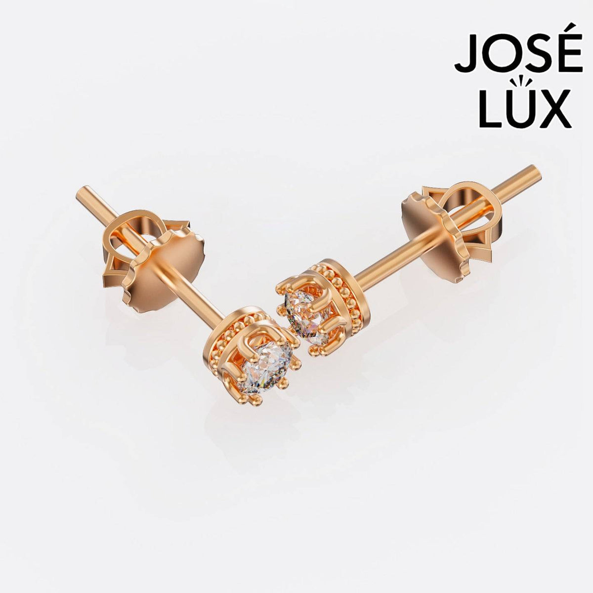 Handmade Men’s Moissanite Stud Earrings – 10K & 14K Gold (Single or Pair)