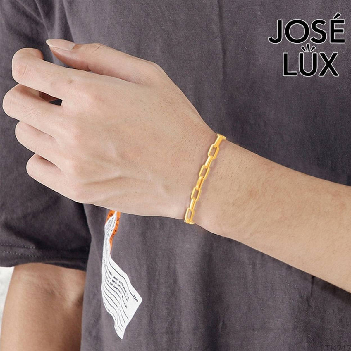 Handmade Men's 14K Gold Paperclip Bracelet
