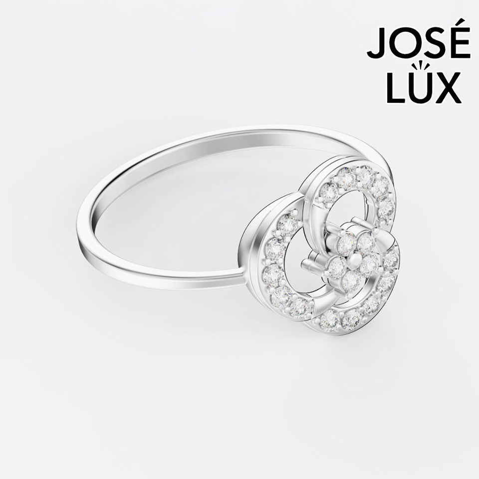 Handmade Vintage Moissanite Flower Cluster Ring — 10K & 14K Gold, GRA Certified Moissanite