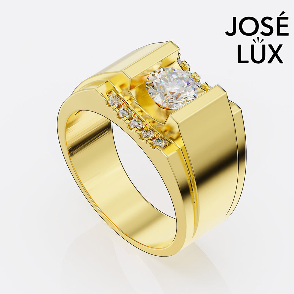 Handmade Moissanite Split Shank Ring — 10K & 14K Gold, GRA Certified Moissanite
