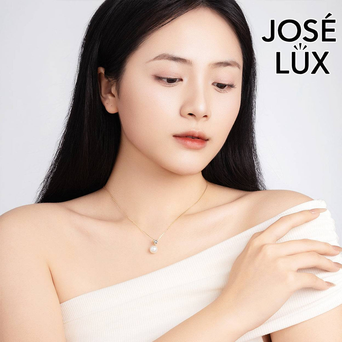 Handmade Women’s 14K Gold Freshwater Pearl Necklace — Heart Pendant, CZ Accent, 18 Inches