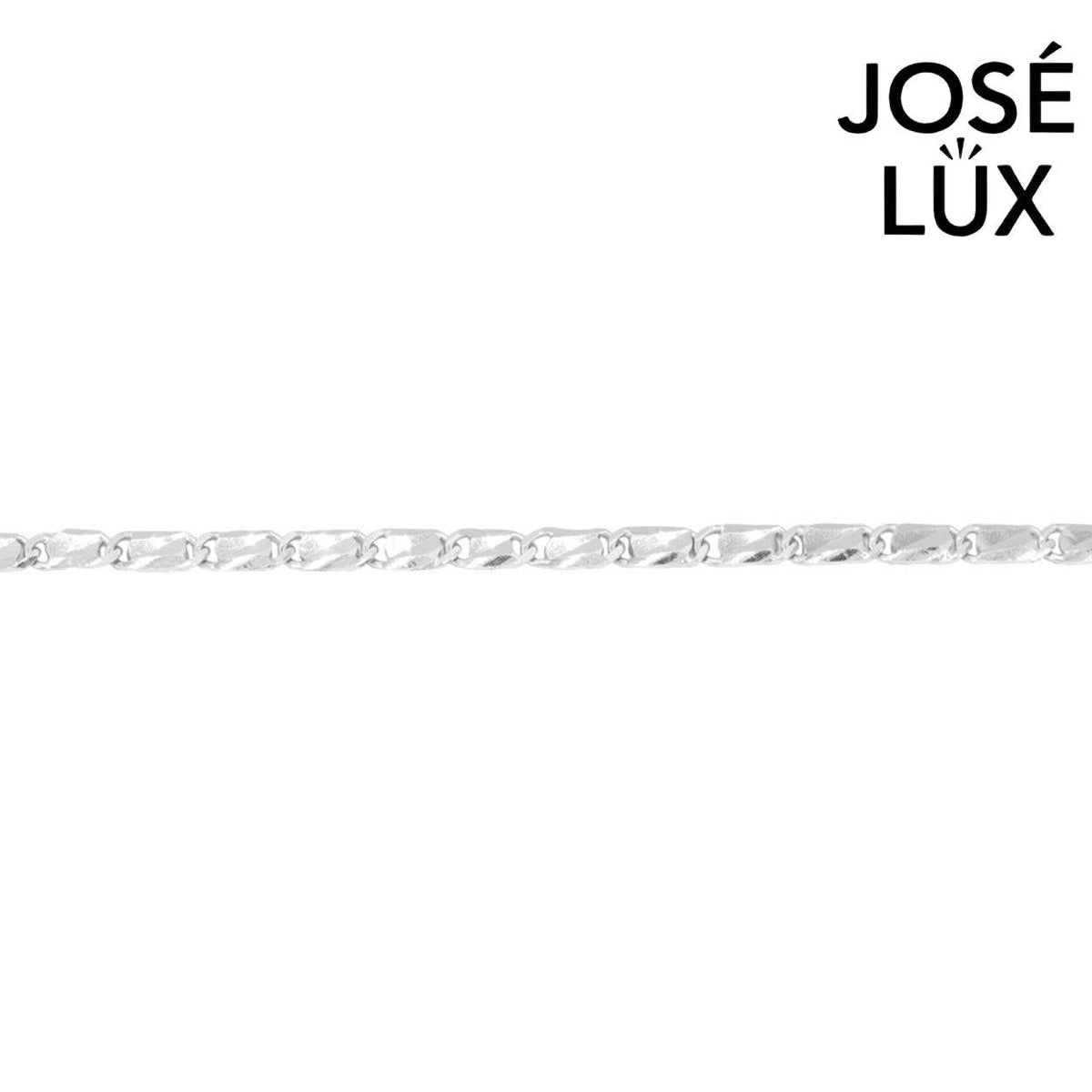 Handmade Men's 10K White Gold Bar Link Chain