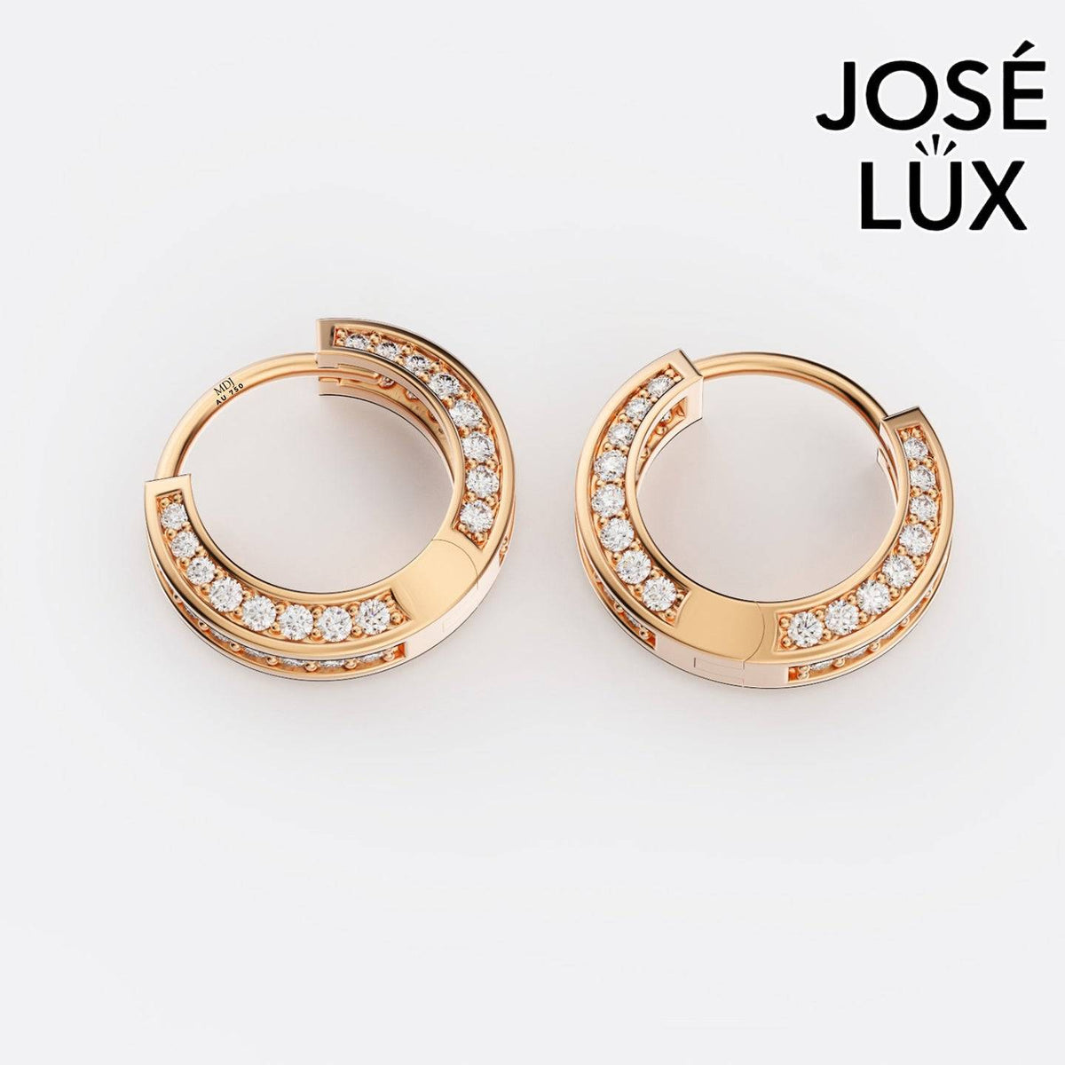 Handmade Men’s Moissanite Huggie Earrings – 10K & 14K Gold (Single or Pair)