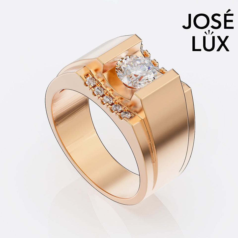 Handmade Moissanite Split Shank Ring — 10K & 14K Gold, GRA Certified Moissanite