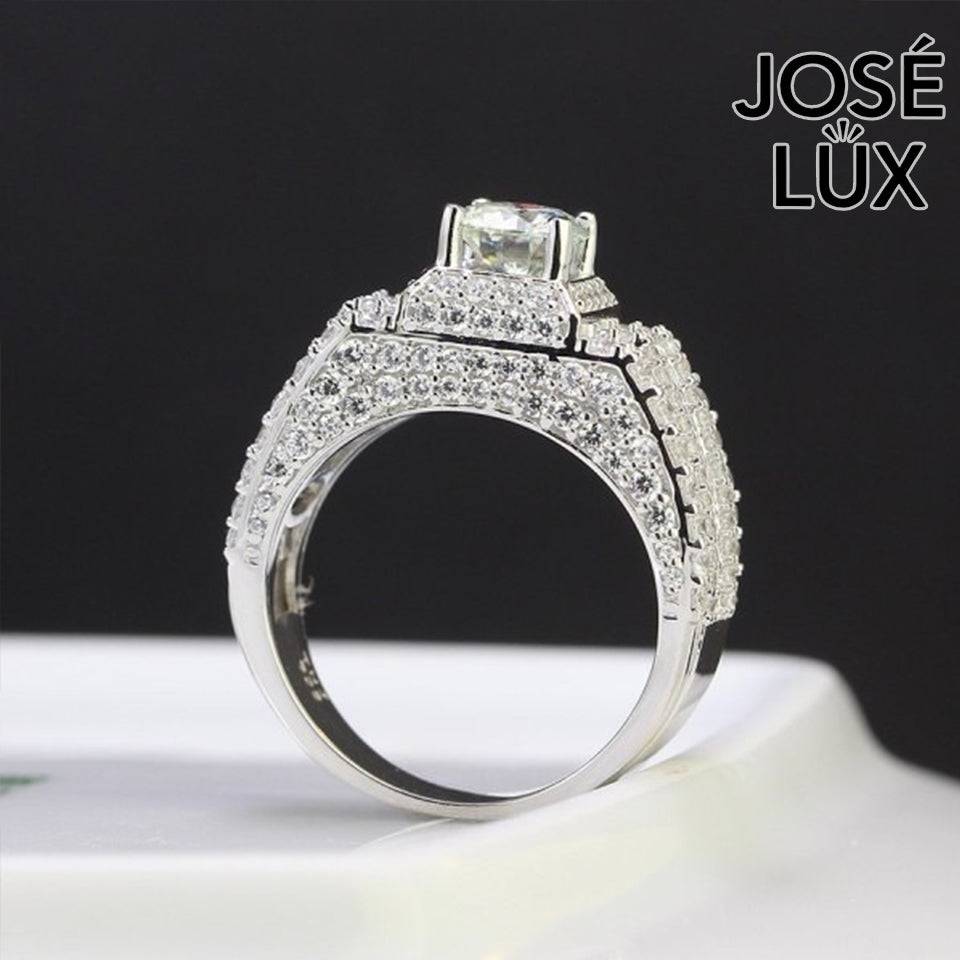 Handmade Men's Moissanite Iced-Out Wide Band Ring — 925 Sterling Silver, Rhodium Plated White Gold Finish, GRA Moissanite