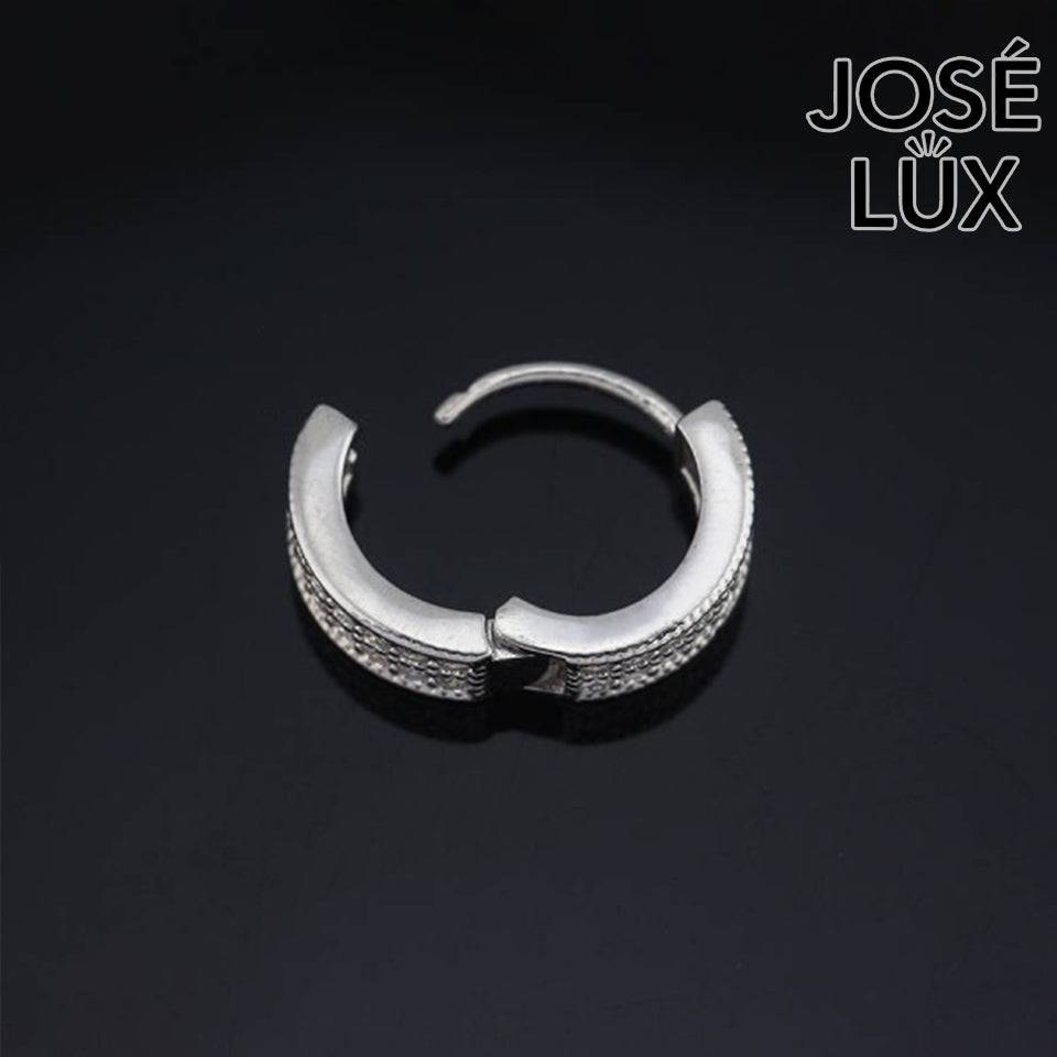 Handmade Wide-Band Huggie Earring — 925 Sterling Silver, Rhodium Plated White Gold Finish, Full Pavé Moissanite