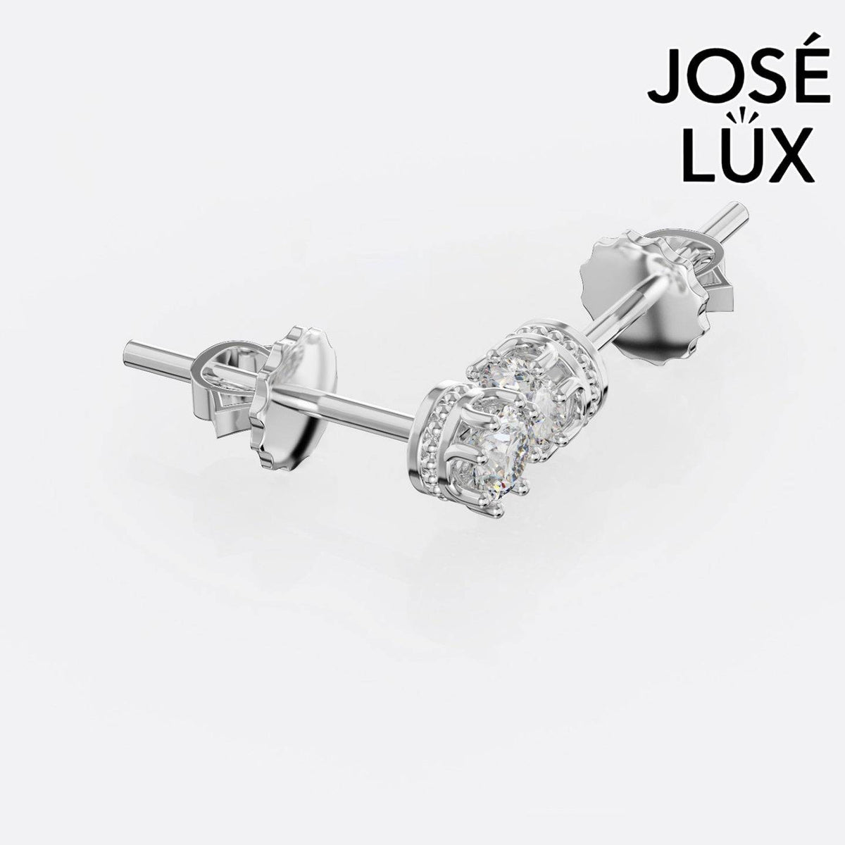 Handmade Men’s Moissanite Stud Earrings – 10K & 14K Gold (Single or Pair)