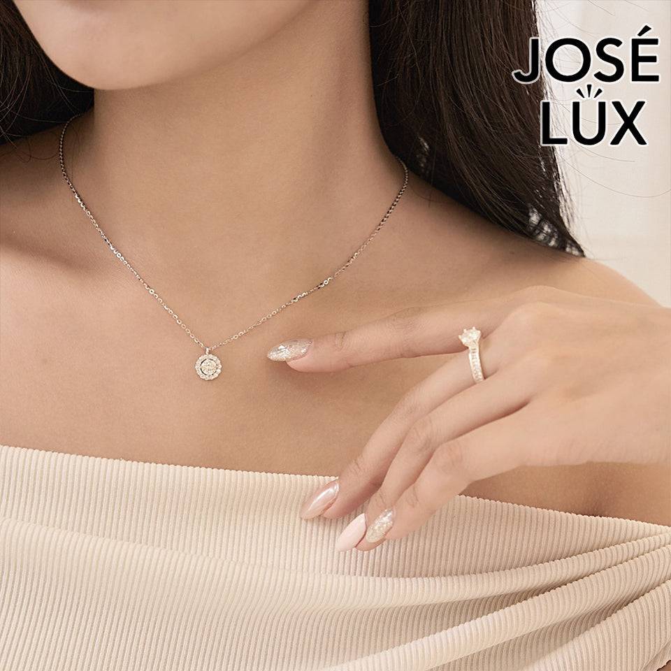 Handmade Round Halo Moissanite Pendant Necklace — 925 Sterling Silver, Rhodium Plated White Gold Finish, GRA Moissanite